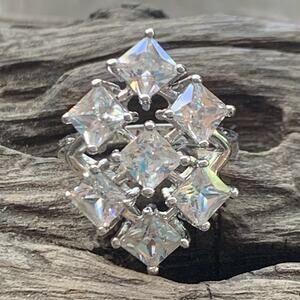 Nolan Miller Ring Size 5.25 Glamour Collection Lucky Seven Crystal Ring